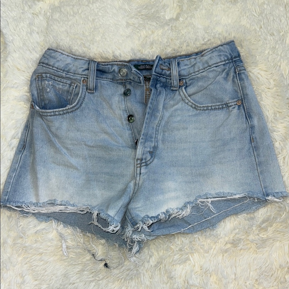 Women's Light Blue Denim Shorts